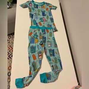 Little Sleepies Monsters Inc Scream Team PJ Set Size 4